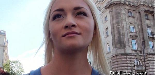  Blonde Russian nurse sucked and fucked in public